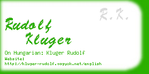 rudolf kluger business card